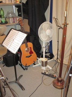 My Taylor guitar - rehearsal room - recording session - January 2015