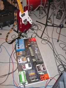 Armins guitar in rehearsal room - recording session - January 2015