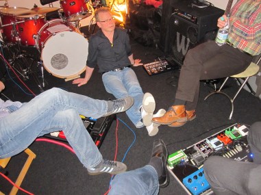 We're having a break in our new rehearsal room!